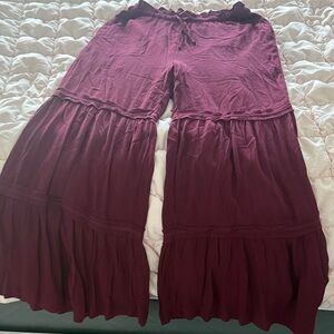 Bluivy Rich Plum Tiered Pants